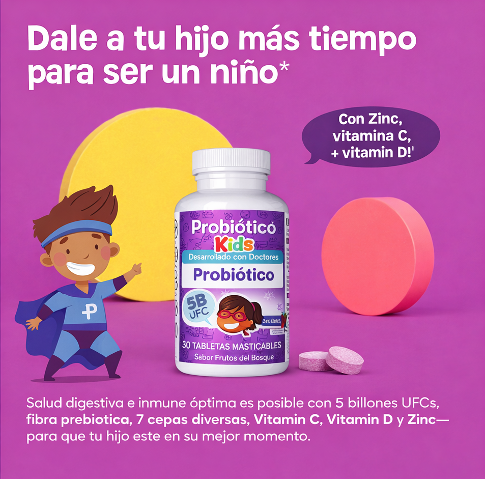 Probióticos para Niños - Equilibrio y Pancita Feliz