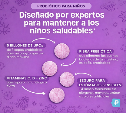 Probióticos para Niños - Equilibrio y Pancita Feliz